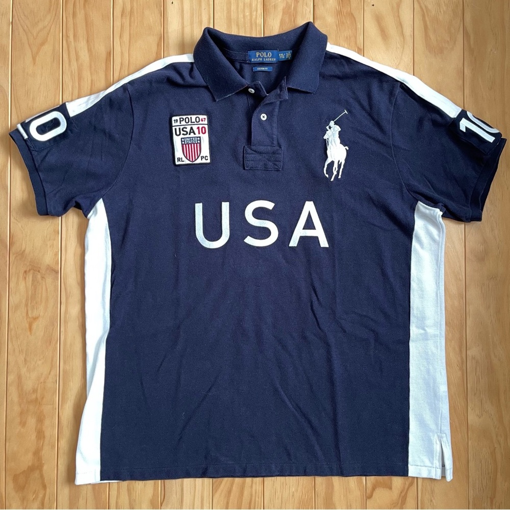 Polo Ralph Lauren Shirt Mens XXL Big Pony USA Olympic Team 2010 American Flag 10